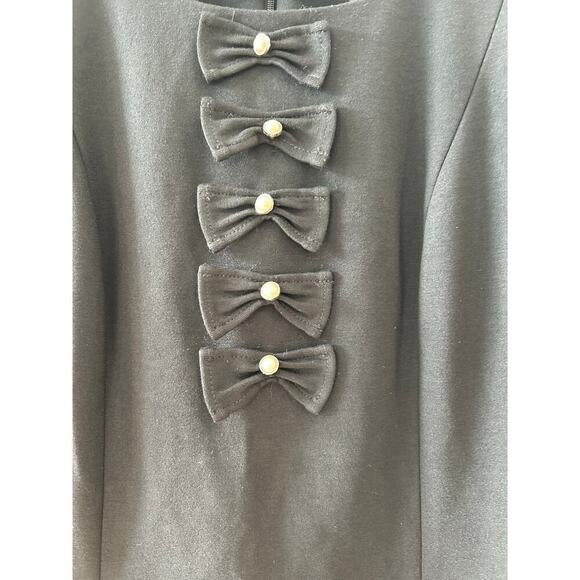 TALBOTS LIMITED EDITION Black Midi Dress Size 2 Office Professional Business - Picture 5 of 9